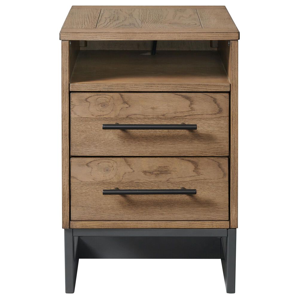 Hawthorne Furniture Eden Chairside Table in Rustic Dune and Black, , large
