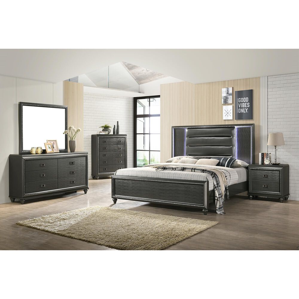Mayberry Hill Moonstone King Panel Bed in Grey, , large