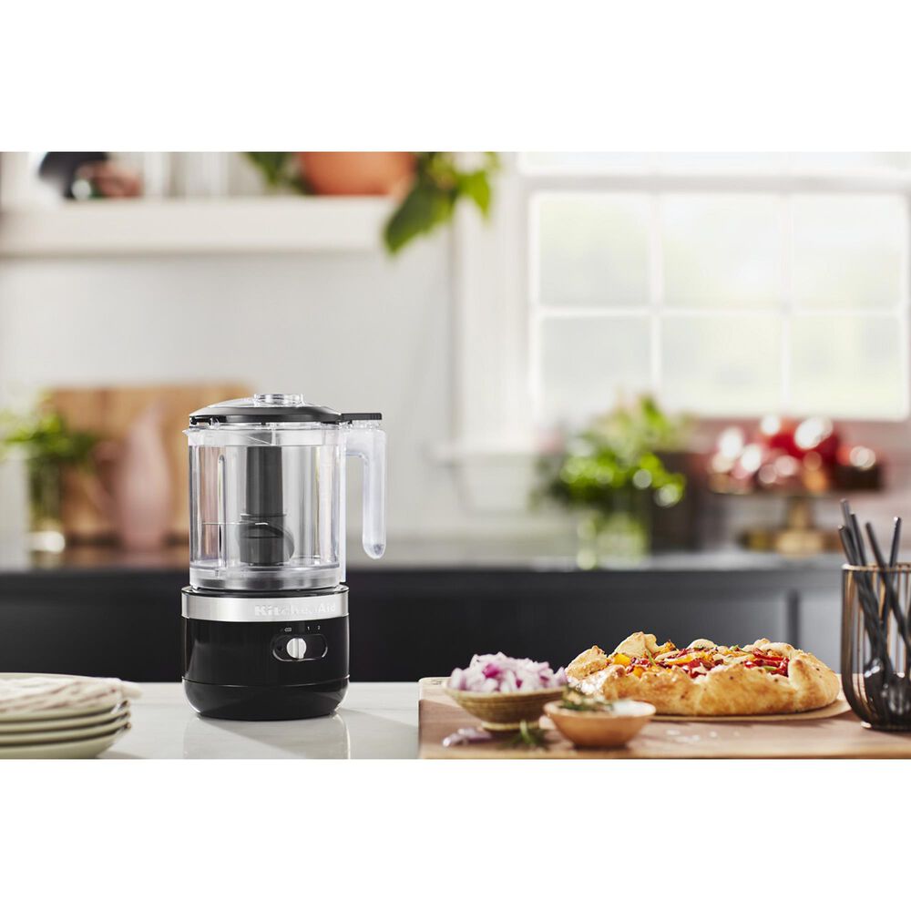 KitchenAid Cordless 5 Cup Food Chopper in Onyx Black, , large