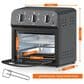 HOMLUX 13 Qt Air Fryer Toaster Oven in Black, , large
