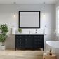 James Martin Vanities Brittany 48" Single Bathroom Vanity in Black Onyx with Single Hole 3 cm White Zeus Quartz Top and Rectangular Sink, , large