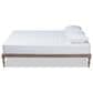 Baxton Studio Iseline Queen Platform Bed Frame in Antique Oak, , large