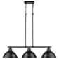 Golden Lighting Duncan 3-Light Linear Pendant in Matte Black, , large