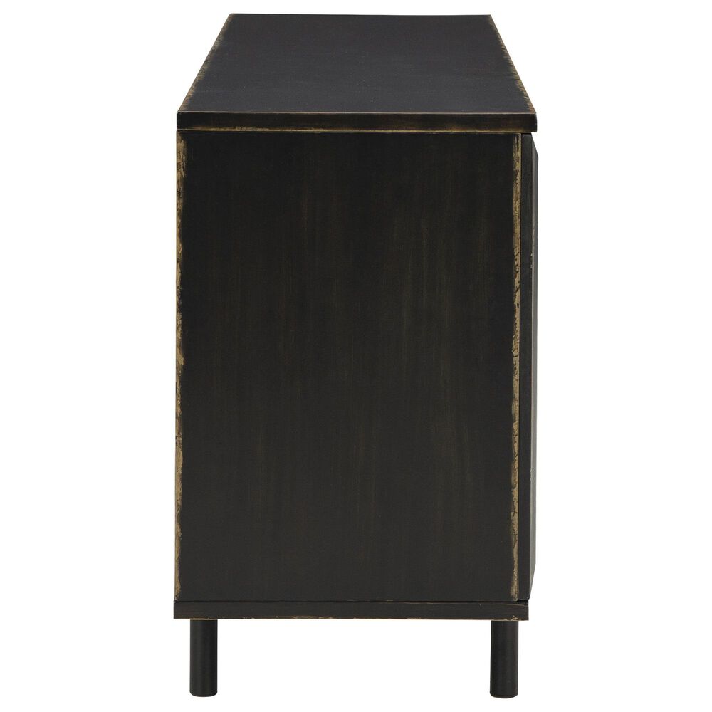 Ashley Fair Ridge Accent Cabinet in Distressed Black and Black, , large