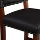 Linden Boulevard Brook Counter Stool with Black Upholstery in Cherry, , large
