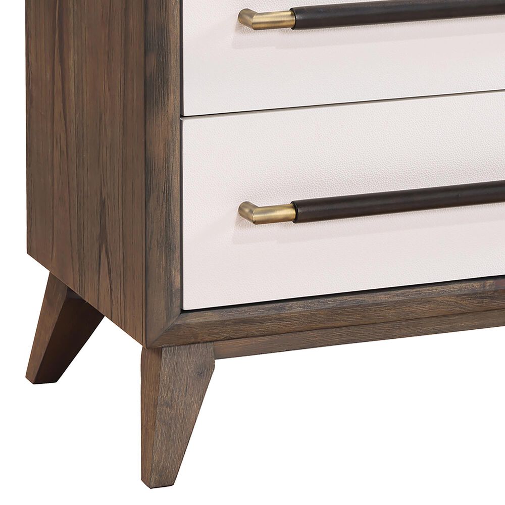 Austin Group Furniture, Llc Sophia 2-Drawer Nightstand in Walnut Brown and White, , large