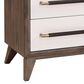 Austin Group Furniture, Llc Sophia 2-Drawer Nightstand in Walnut Brown and White, , large