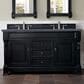 James Martin Vanities Brookfield 60" Double Bathroom Vanity in Antique Black with 3 cm Charcoal Soapstone Quartz Top and Rectangle Sinks, , large