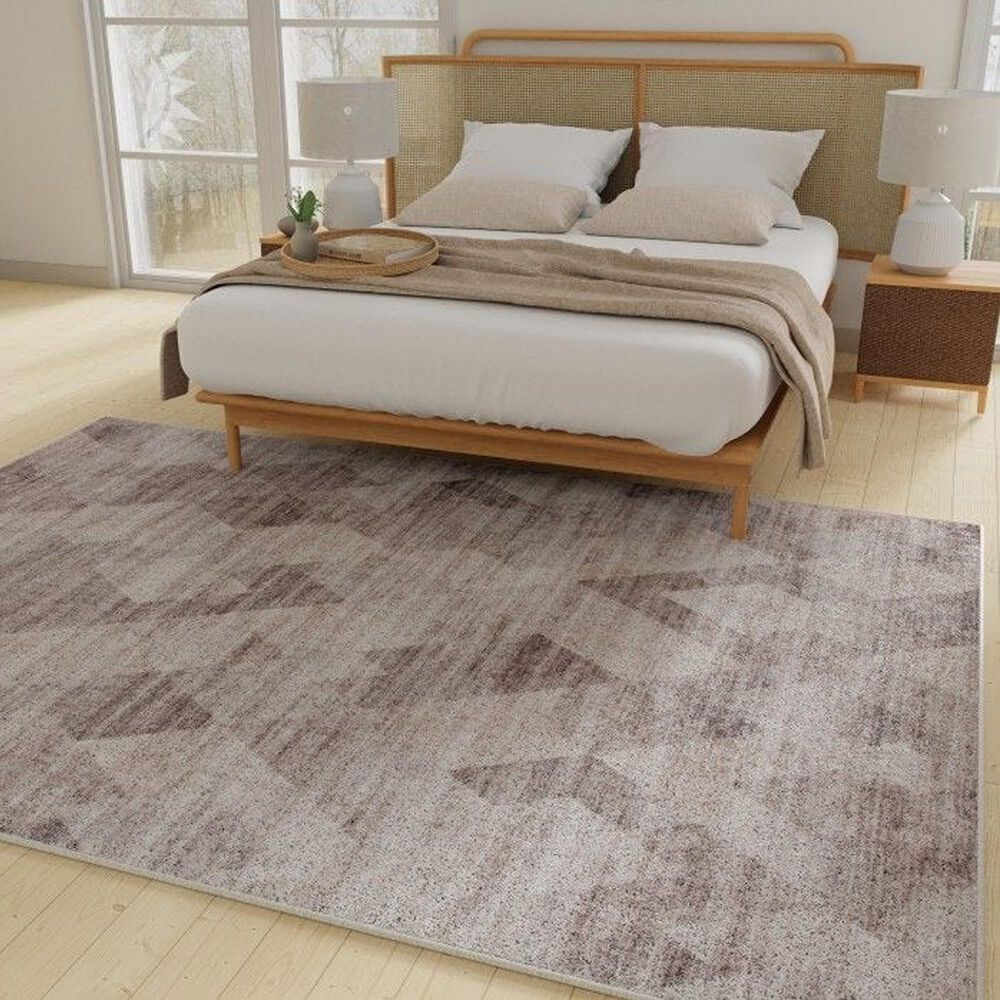Central Oriental Rugease Velveteen Nella 7&#39;6&quot; x 9&#39;6&quot; Gray and Ivory Area Rug, , large