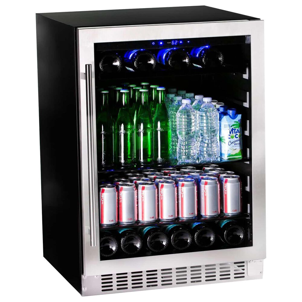 Azure 5.6 Cu. Ft. Glass Door Beverage Center in Stainless Steel, , large