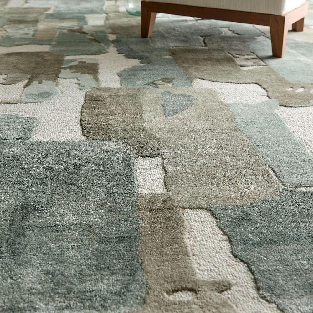 Feizy Kendall Brown and Green 5' x 8' Area Rug, , large