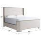 Furniture Worldwide Modern King Upholstered Panel Bed in Monique Linen, , large