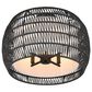 Golden Lighting Everly 4-Light Semi-Flush in Black/Matte Black Rattan, , large