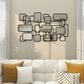 Maple and Jade 26" x 45" Metal Geometric Overlapping Rectangular Wall Mirror in Matte Black, , large