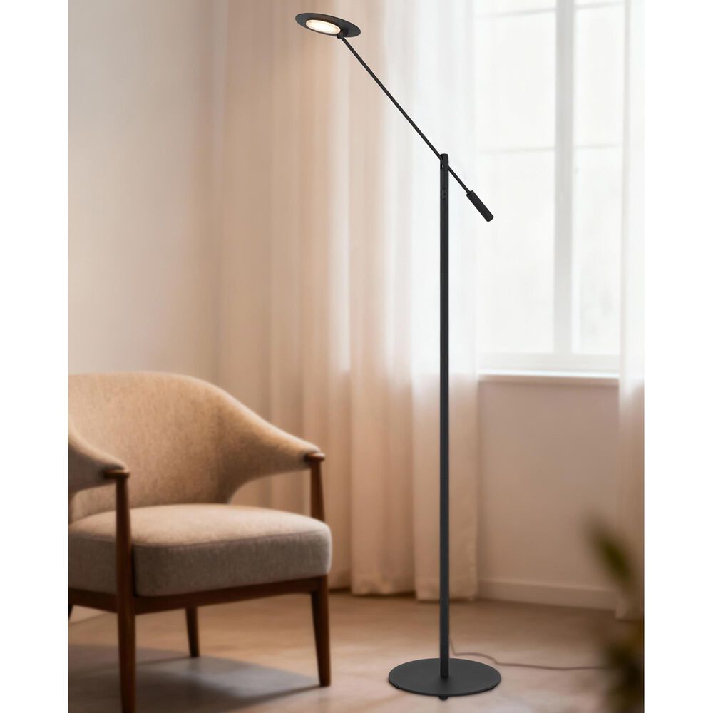Cal Lighting Haloline Floor Lamp in Sand Black, , large
