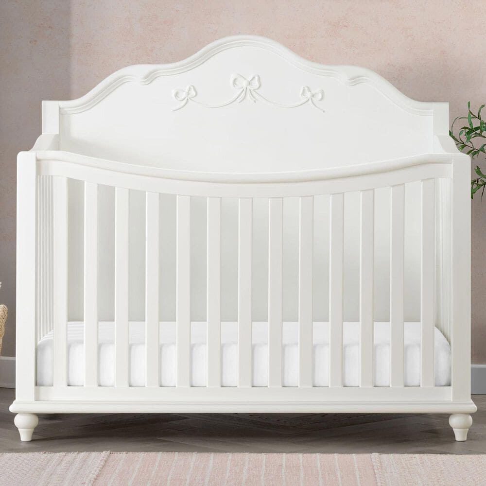 Mayberry Hill Alana Crib with Guardrails in White, , large