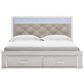 Ashley Altyra King Upholstered Storage Bed  in White, , large