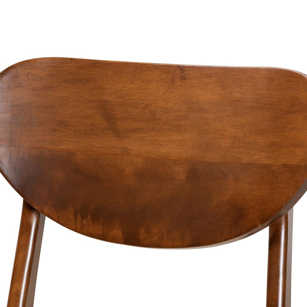 Baxton Studio Katya Side Chair with Sand Cushion in Walnut Brown (Set of 2), , large