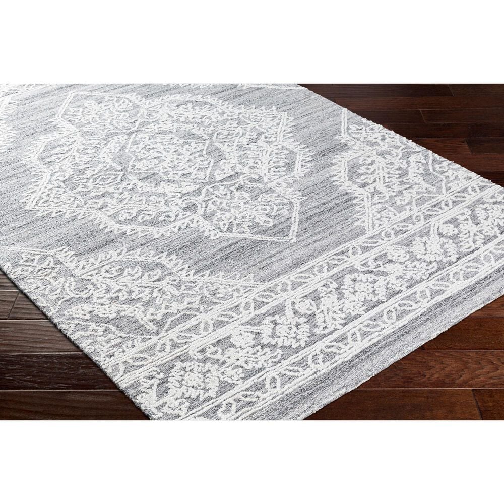 Surya Piazza PZZ-2301 6&#39; x 9&#39; White, Gray Area Rug, , large