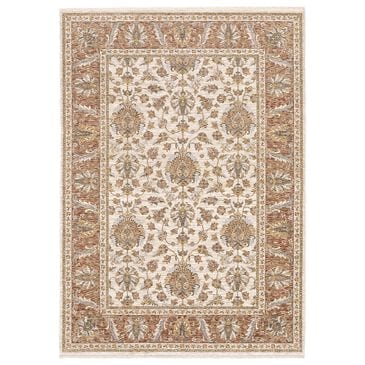 Oriental Weavers Maharaja Dakota 5091Q 6"7" x 9"6" Rust and Ivory Area Rug, , large