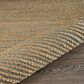 L&R Resources Natural Fiber Striped 5" x 7"9" Spa Blue Area Rug, , large