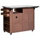 HOMLUX 41.9" Outdoor Extendable Kitchen Island in Brown, , large