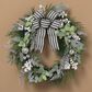 The Gerson Company 24" Holiday Pine and Berry Wreath with Bow in Green, , large