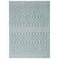 Nourison Positano Southwestern Aqua 5" x 7" Indoor/Outdoor Area Rug, , large
