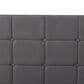 HOMLUX Full Upholstered Platform Bed Frame with Tufted Headboard in Dark Gray, , large
