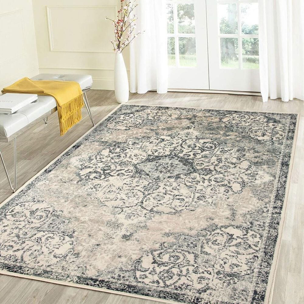 Amer Rugs Allure 8&#39;9&quot; x 11&#39;9&quot; Ivory and Blue Area Rug, , large