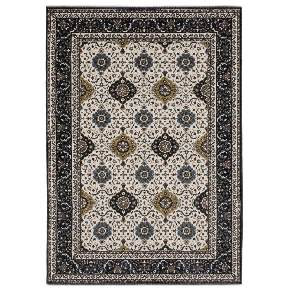 Oriental Weavers Vivian VI04D 6"7" x 9"6" Ivory Area Rug, , large