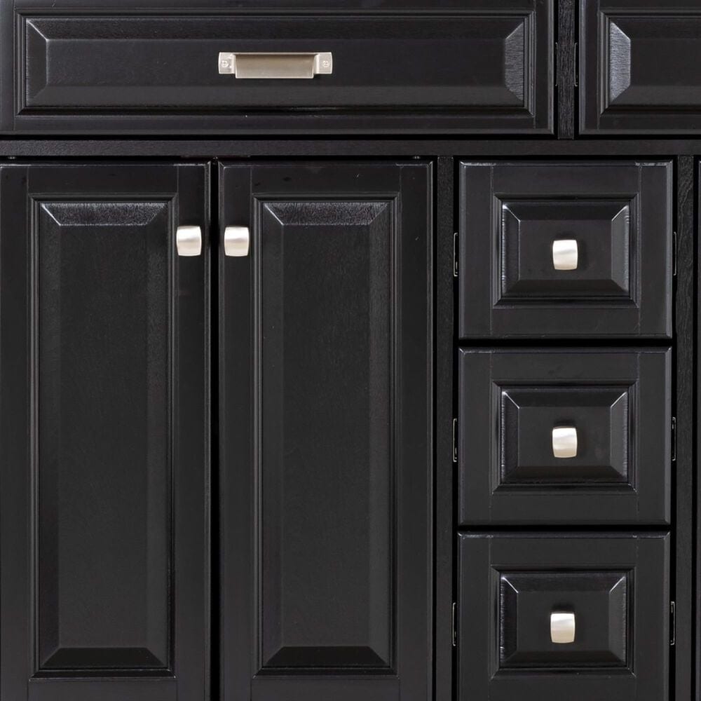 HOMLUX Kitchen Island Cart with Storage Cabinet in Black, , large