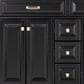 HOMLUX Kitchen Island Cart with Storage Cabinet in Black, , large