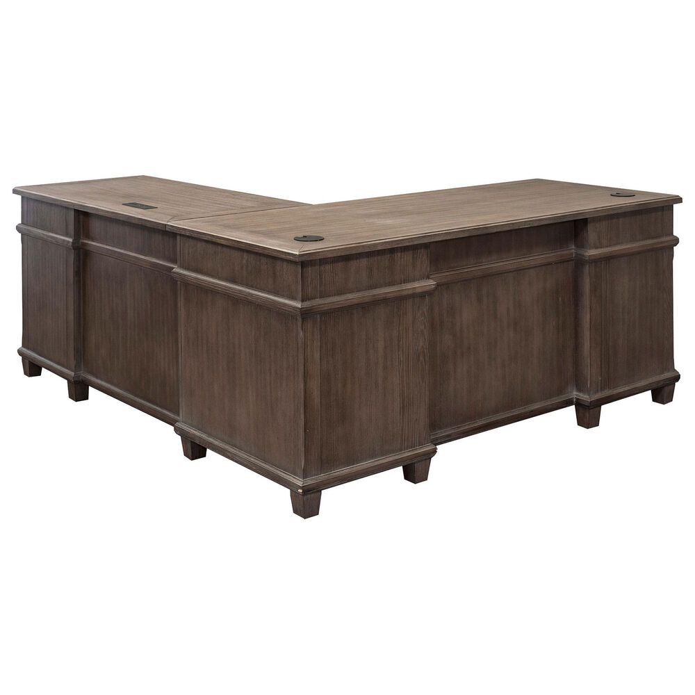 Wycliff Bay Carson L-Shaped Right Return Desk in Weathered Dove, , large