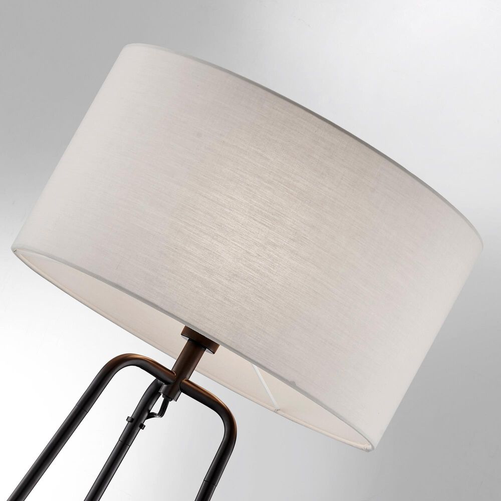 Lite Source Patterson Floor Lamp with Shelves in Black, , large
