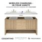James Martin Vanities Brookfield 48" Single Bathroom Vanity in Honey Oak with 3 cm Eternal Jasmine Pearl Silestone Top, Rectangle Sink and FreePower Wireless Charger, , large
