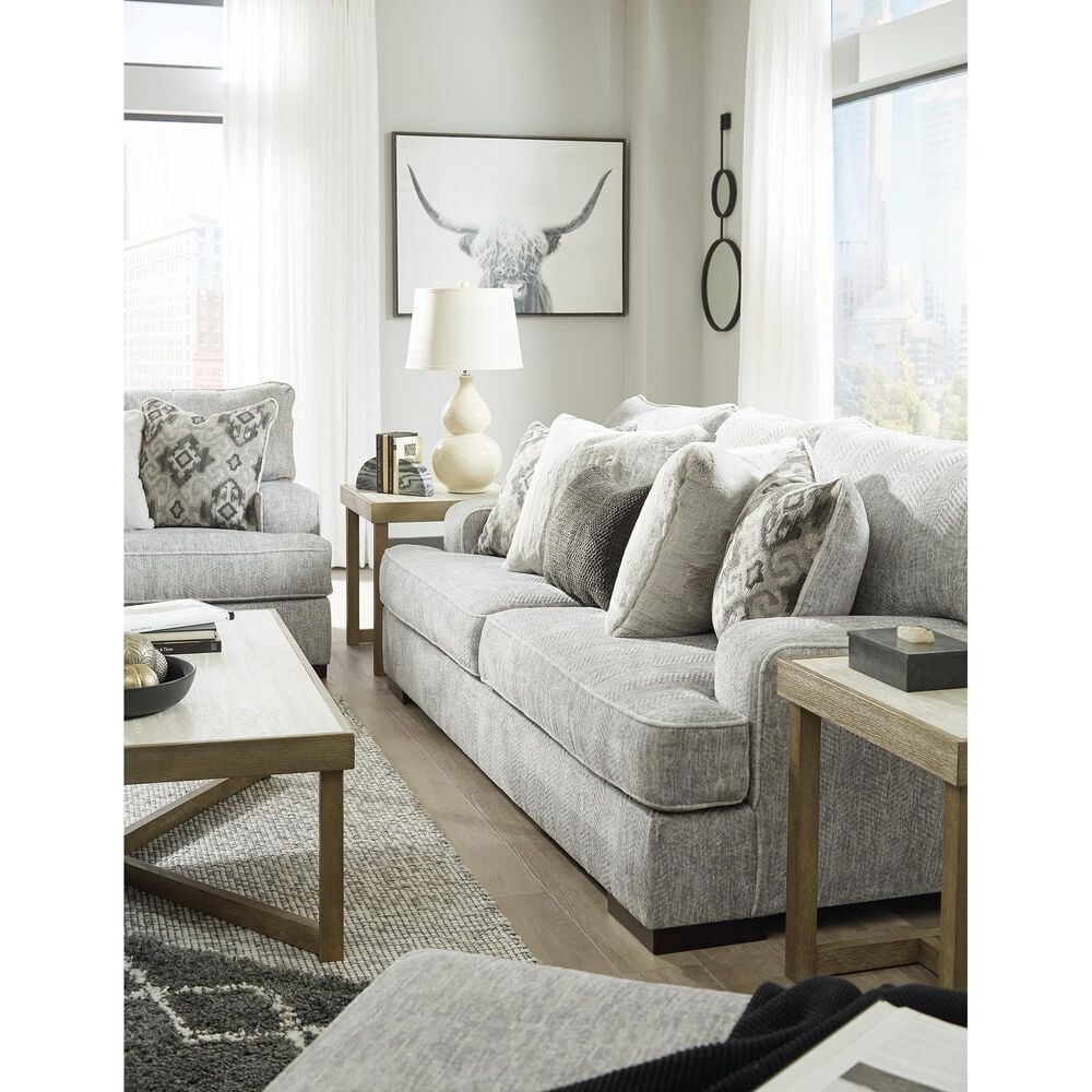 Signature Design by Ashley Mercado Stationary Sofa in Pewter Grey, , large