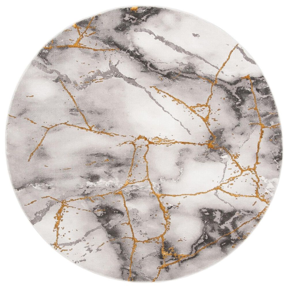 Safavieh Craft CFT877F Grey and Gold 11&#39; Round Area Rug, , large