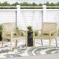 Hearth and Haven Outdoor Wood and Flat Wicker Club Chair in Light Brown (Set of 2), , large