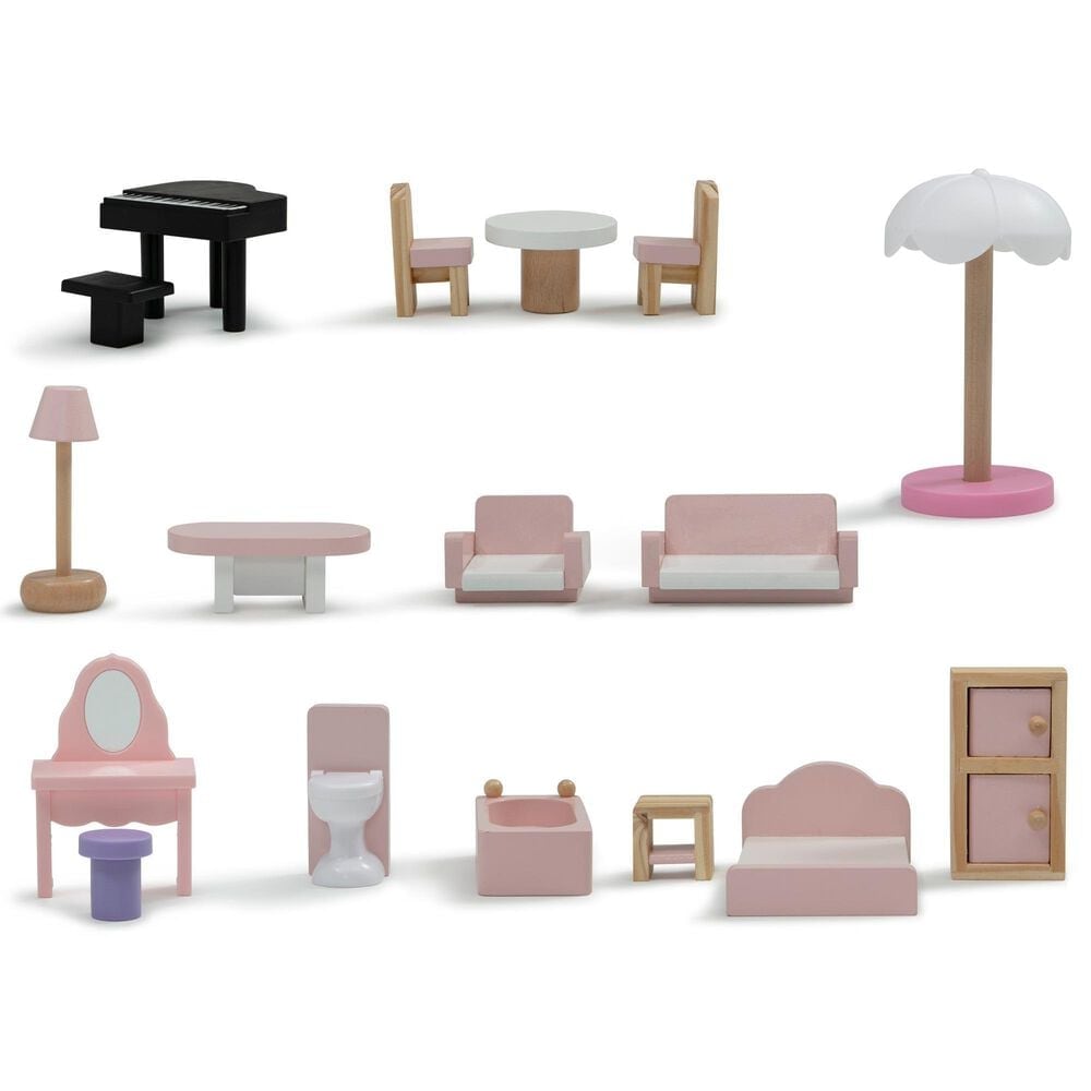 Delta Children Little Gem Dollhouse with 3-Story and 4 Rooms in Multicolor, , large