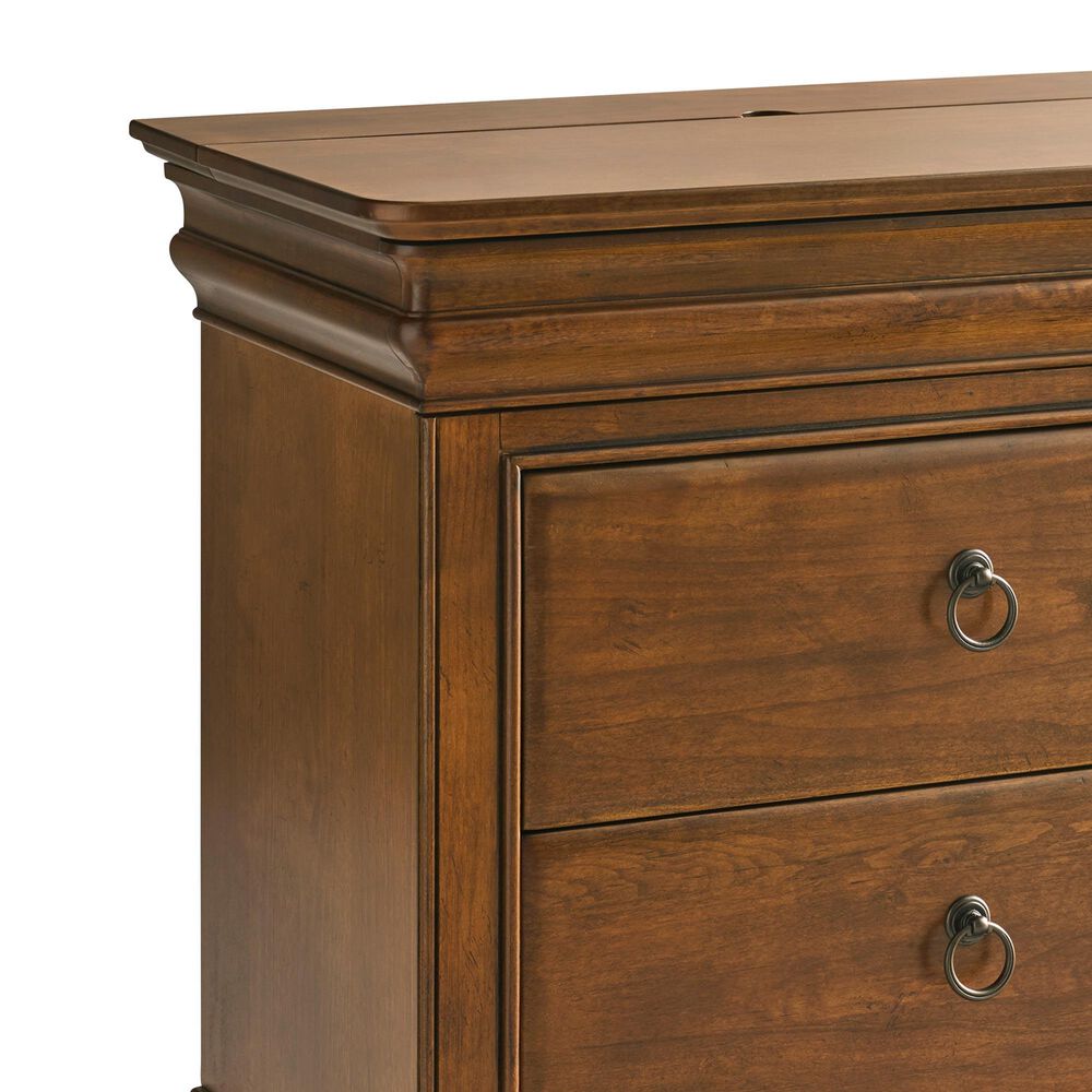 Universal Furniture New Lou Queen Sleigh Bed with Two Nightstands in Cognac, , large