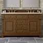 James Martin Vanities Brookfield 60" Double Bathroom Vanity in Honey Oak with 3 cm Eternal Marfil Quartz Top and Rectangular Sinks, , large