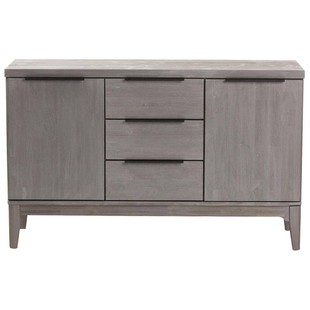 Baxton Studio Nash 3-Drawer Sideboard Buffet in Platinum Grey, , large