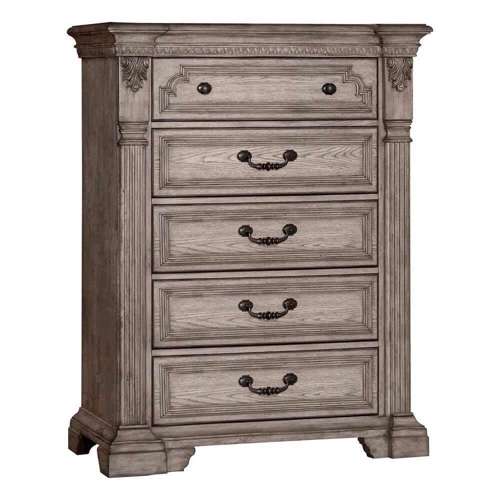 Sasha Lee 5-Piece Queen Storage Bedroom Set in Light Taupe, , large