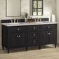James Martin Vanities Lorelai 72" Double Vanity in Black Onyx with 3 cm Eternal Jasmine Pearl Quartz Top, , large
