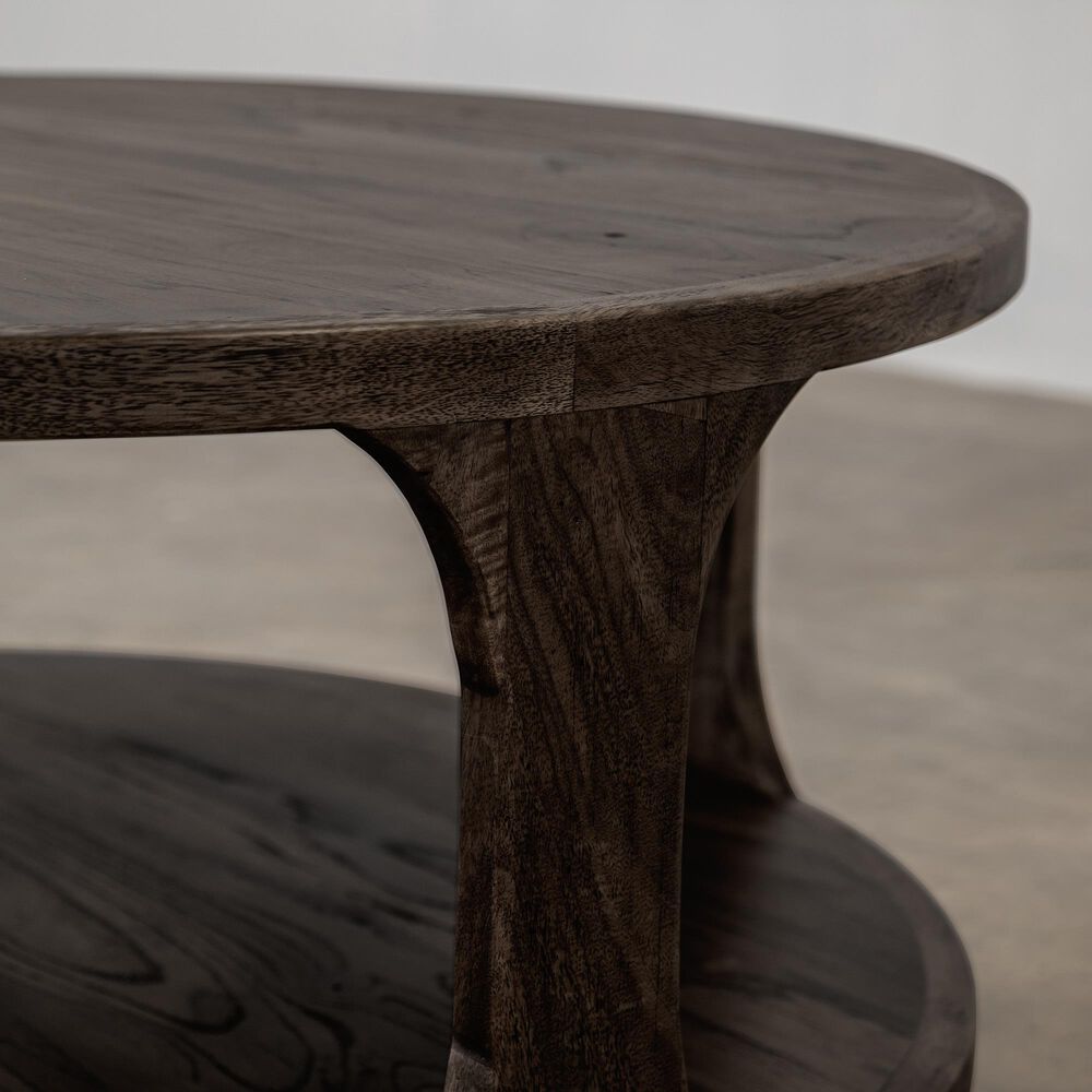 Fallridge Balam 1-Shelf Cocktail Table in Stained Dark, , large