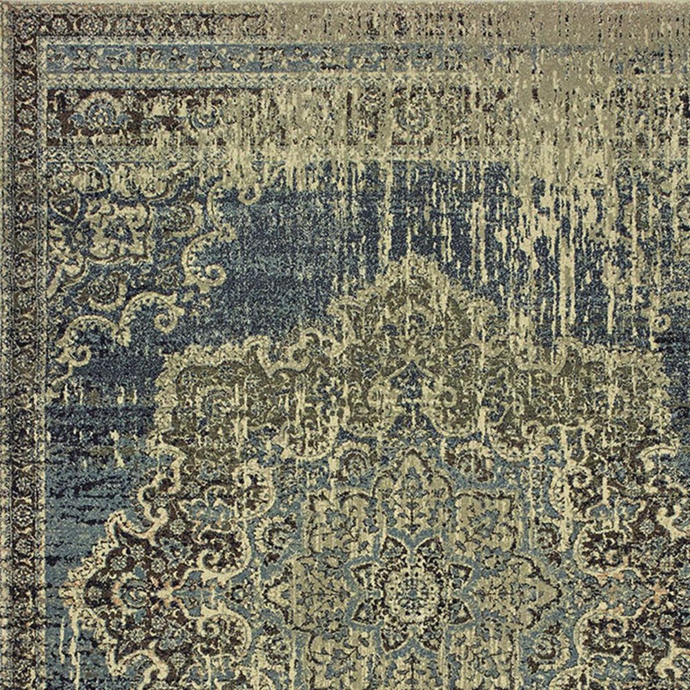 Oriental Weavers Raleigh 6649H 6&#39;7&quot; x 9&#39;6&quot; Blue and Ivory Area Rug, , large