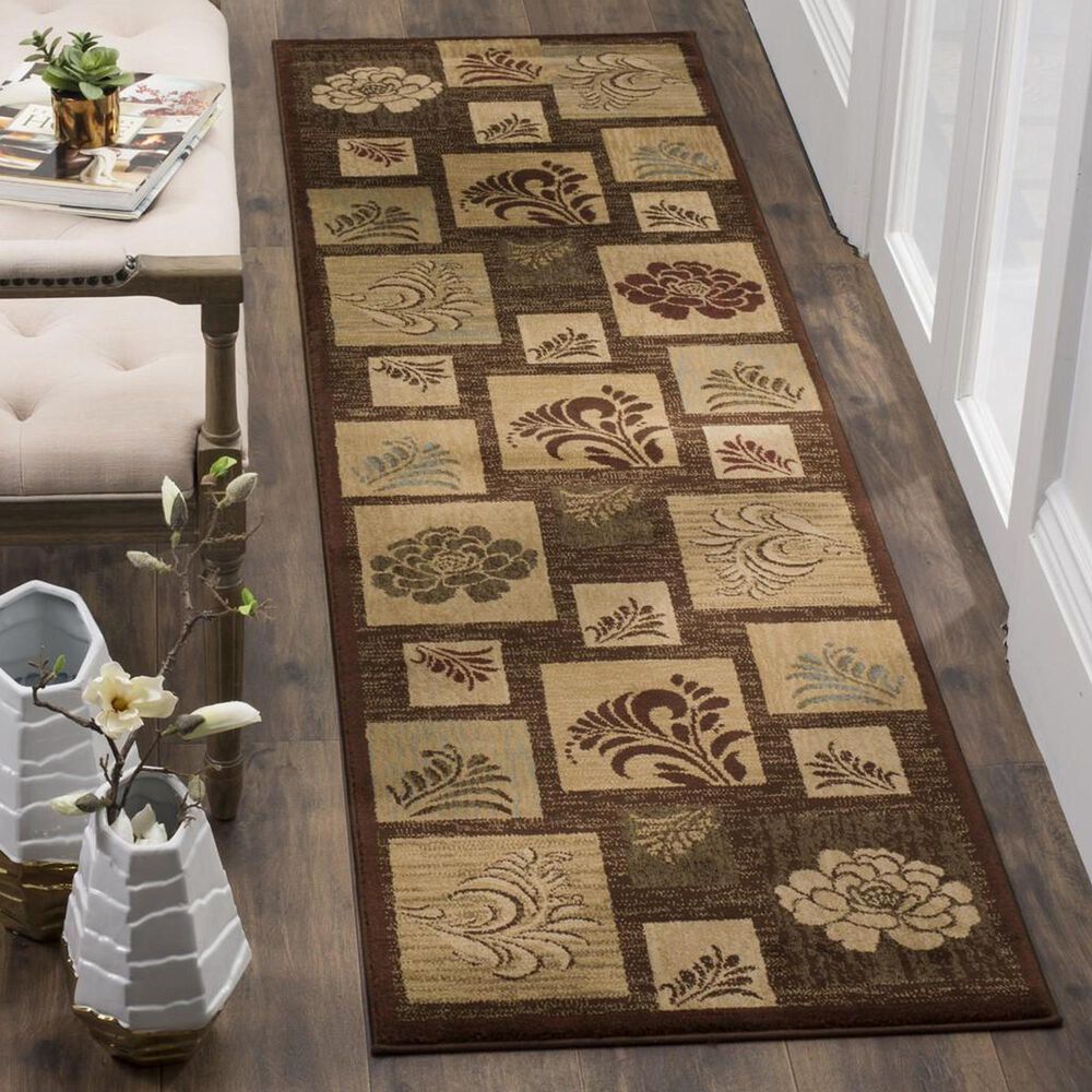 Safavieh Lyndhurst LNH554 2&#39;3&quot; x 16&#39; Brown and Multicolor Runner, , large