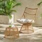 Hearth and Haven Elaine 2-Piece Patio Chat Set with Beige Cushion in Light Brown, , large