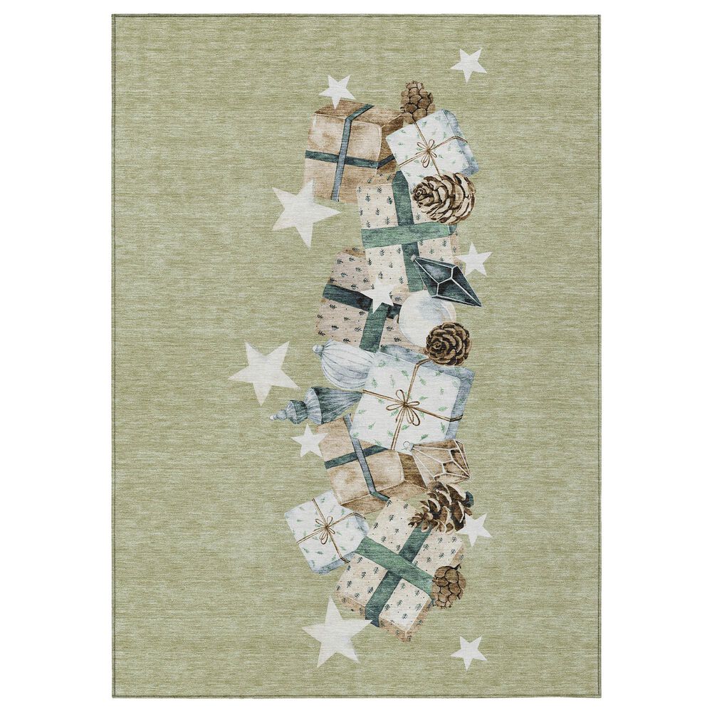 Dalyn Rug Company Wonderland WN33 5" x 7"6" Aloe Indoor/Outdoor Area Rug, , large